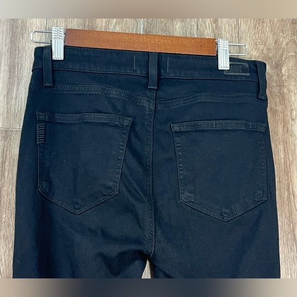 PAIGE Constance Skinny Slit Hem Black Jeans - Picture 5 of 13